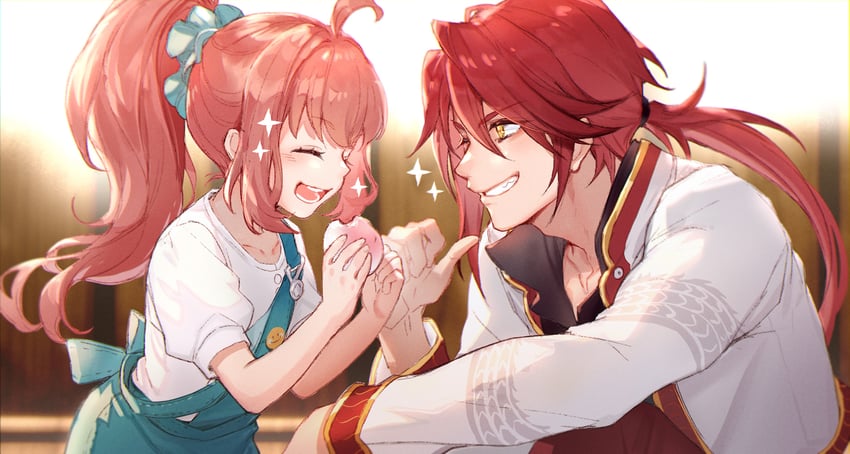 aaron wei and yume (eiyuu densetsu and 2 more) drawn by achan_(blue_semi)