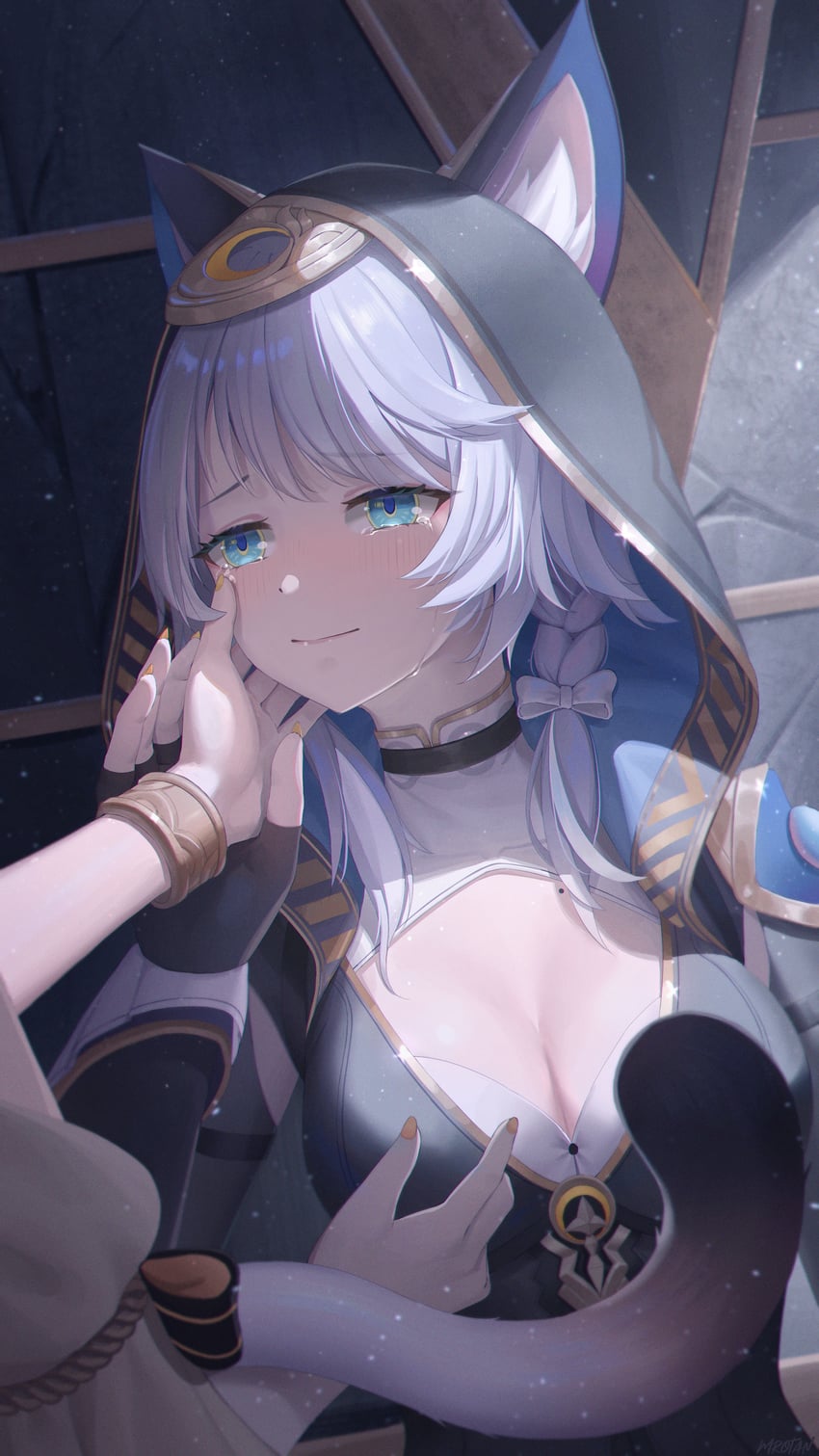 aglaea and cipher (honkai and 1 more) drawn by mrotan