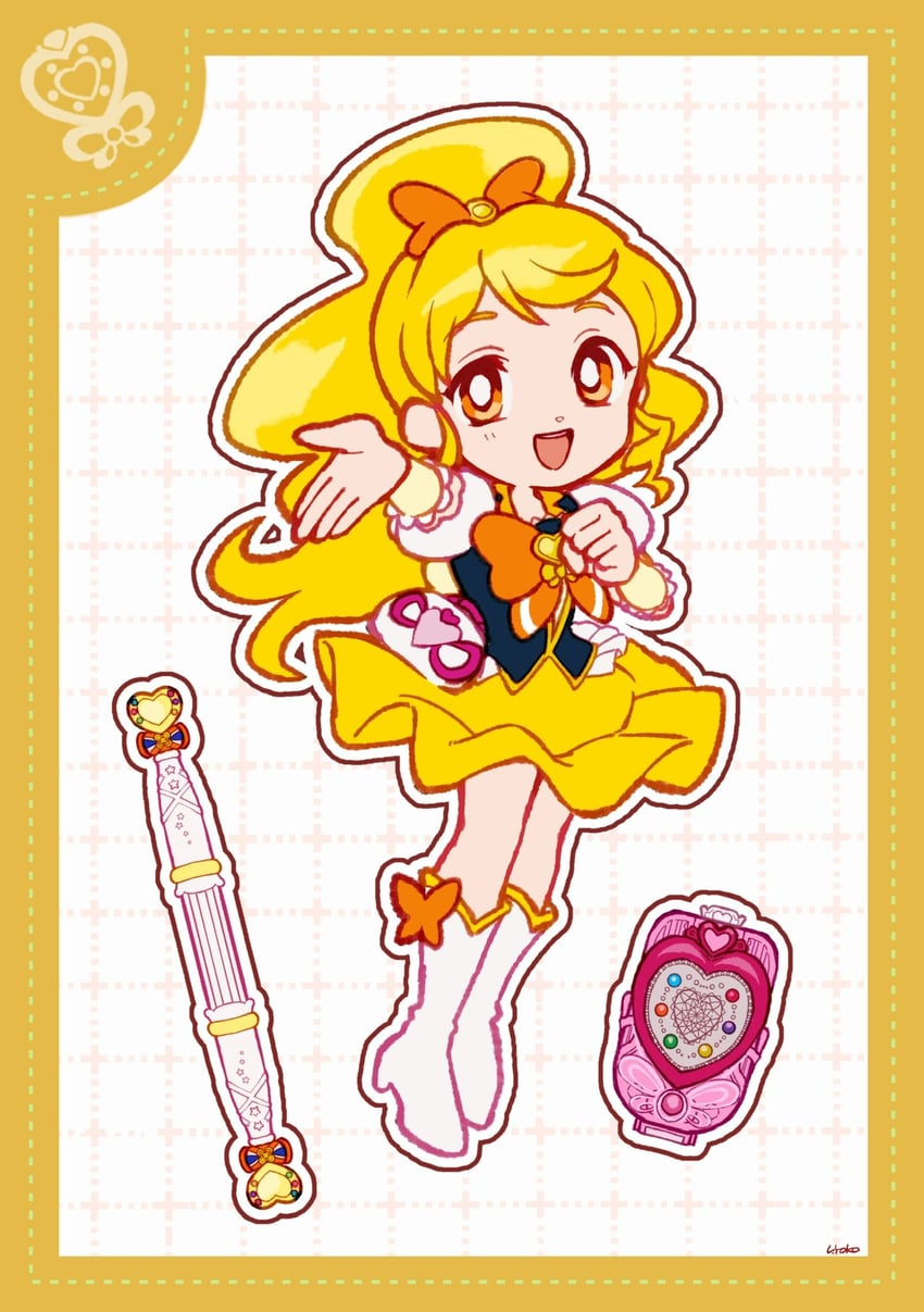 oomori yuuko and cure honey (precure and 1 more) drawn by uwded_207