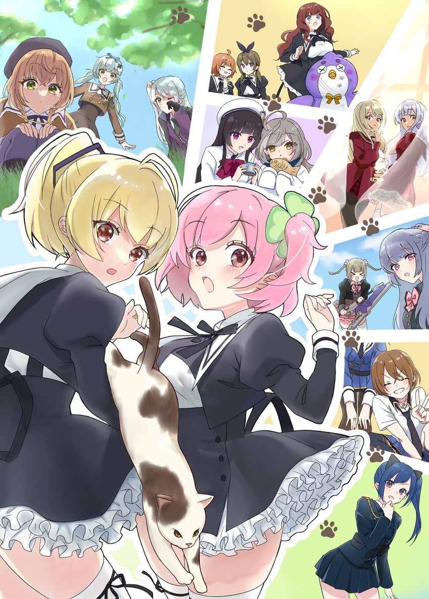 kon kanaho, miyagawa takane, hitotsuyanagi riri, kaede johan nouvel, sasaki ran, and 13 more (assault lily) drawn by shakeza