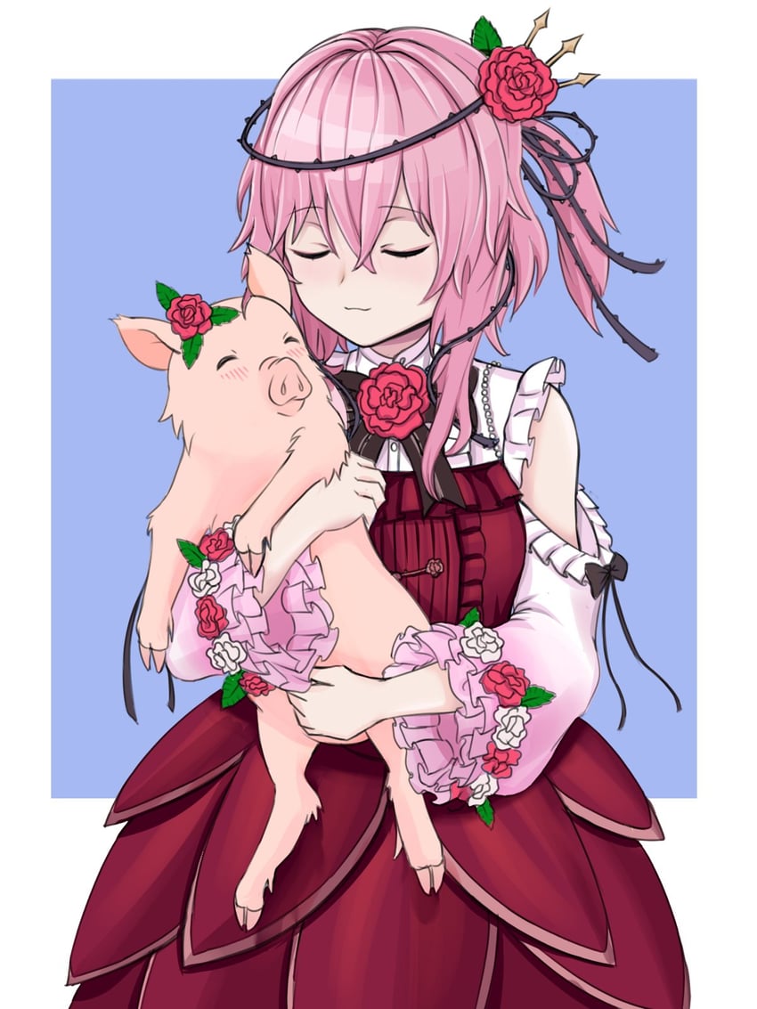 rosemi lovelock and rosebud (nijisanji and 1 more) drawn by pivosamurai