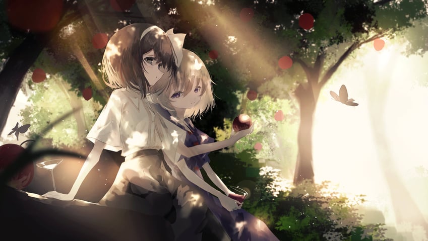 usami renko and maribel hearn (touhou and 1 more) drawn by agasa_(akasa_anodan)