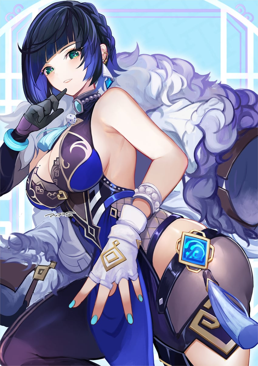 yelan (genshin impact) drawn by pupps