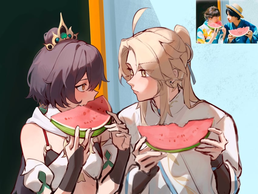 yunli and yanqing (honkai and 1 more) drawn by chui_art