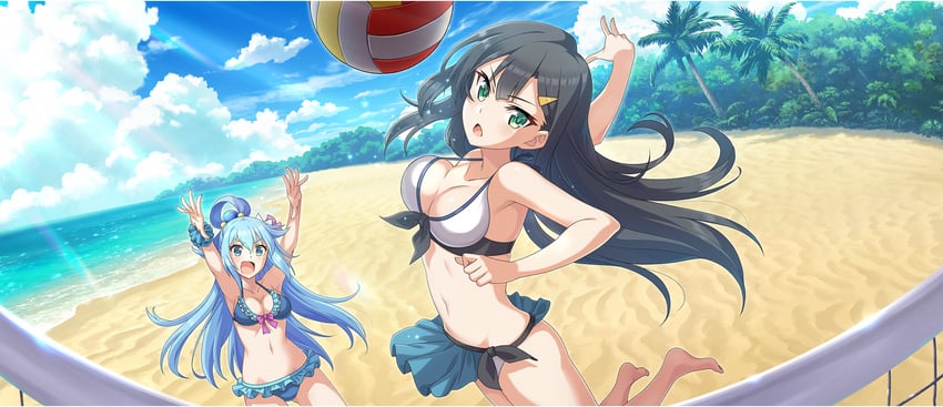 aqua and lia (kono subarashii sekai ni shukufuku wo! and 1 more)