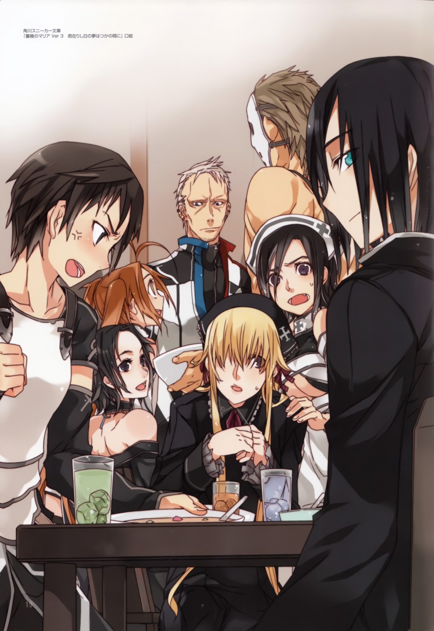 azian, betty, natsuko, darierro, kay, and 3 more (bara no maria) drawn by bunbun