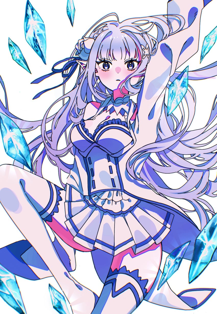 emilia (re:zero kara hajimeru isekai seikatsu) drawn by jouge2983