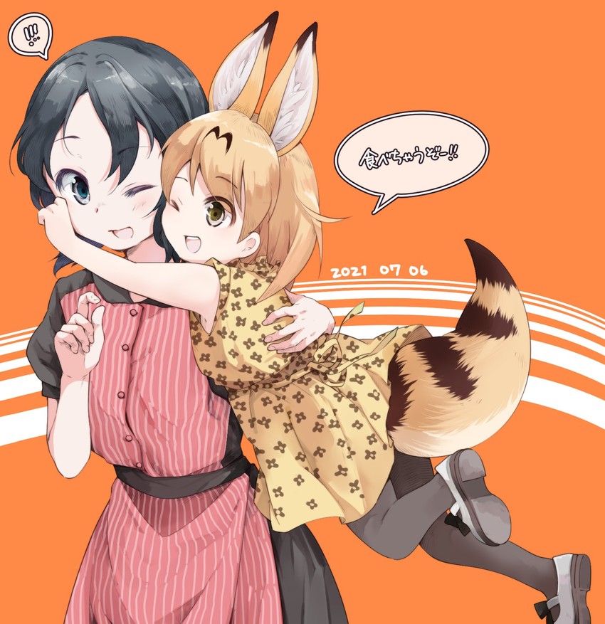 serval and kaban (kemono friends) drawn by nanana_(nanana_iz)
