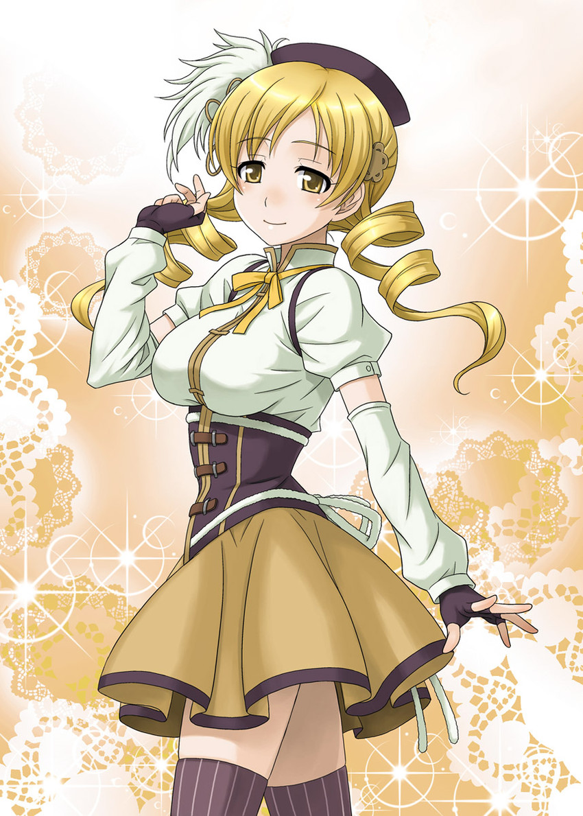 tomoe mami (mahou shoujo madoka magica) drawn by hida_tatsuo