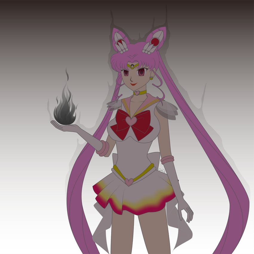 chibi usa, sailor chibi moon, black lady, and super sailor chibi moon (bishoujo senshi sailor moon and 2 more) drawn by lynn3_(pixiv_18907955)