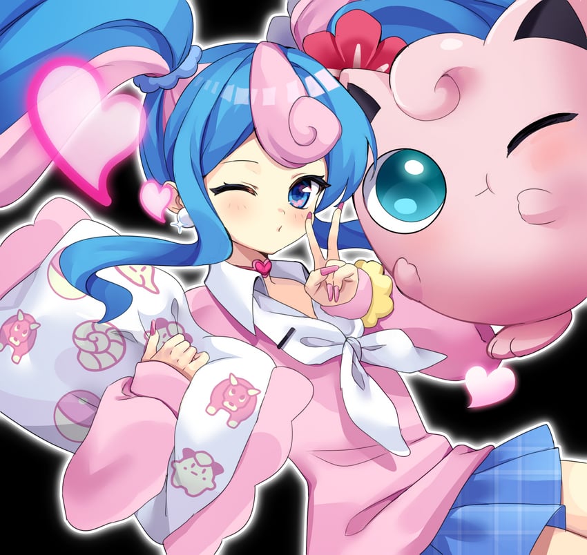 hatsune miku, jigglypuff, fairy miku, clefairy sprite, and bull sprite (pokemon and 2 more) drawn by contributi0ns
