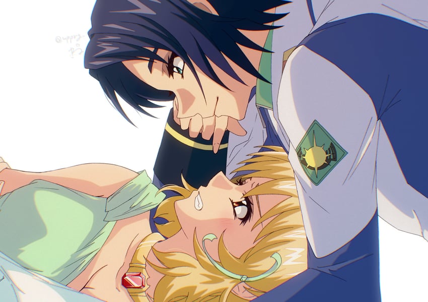 cagalli yula athha and athrun zala (gundam and 3 more) drawn by wprrg