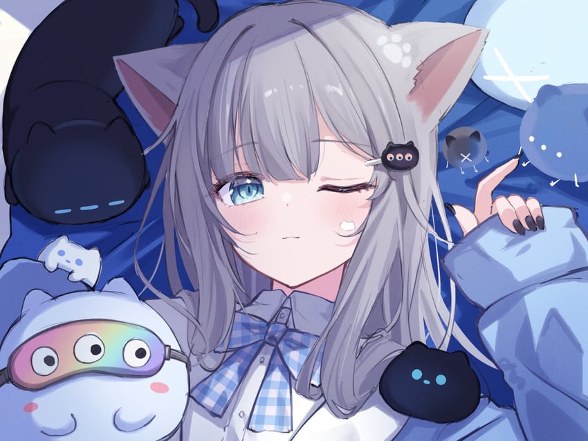nachoneko and hennyano (indie virtual youtuber) drawn by shinshia_(sinsia_0928)