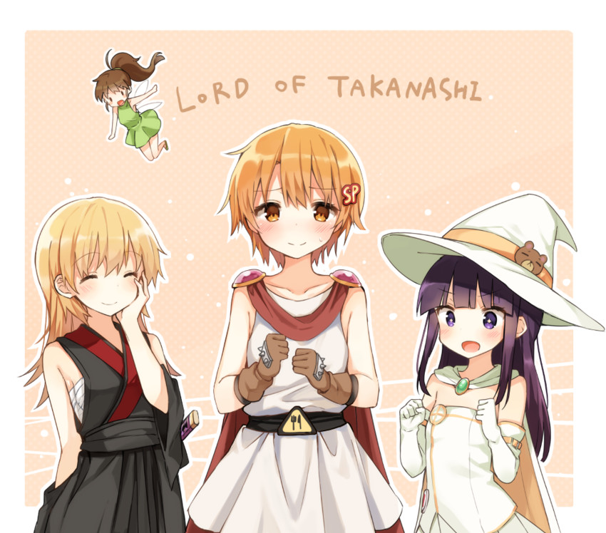 taneshima popura, inami mahiru, yamada aoi, and todoroki yachiyo (working!!) drawn by shnva