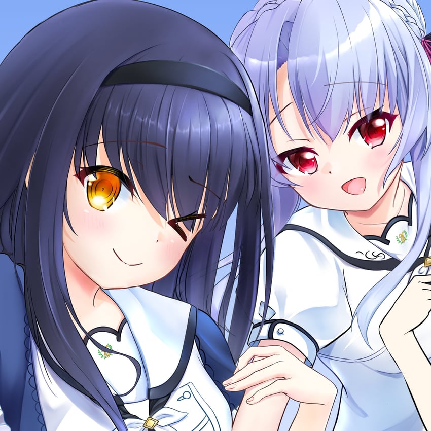 kushima kamome and sorakado ao (summer pockets) drawn by miraikanai