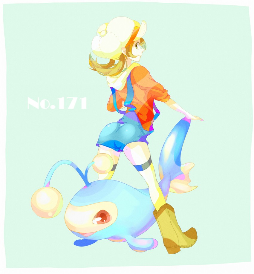 lyra and lanturn (pokemon and 1 more) drawn by todamoto