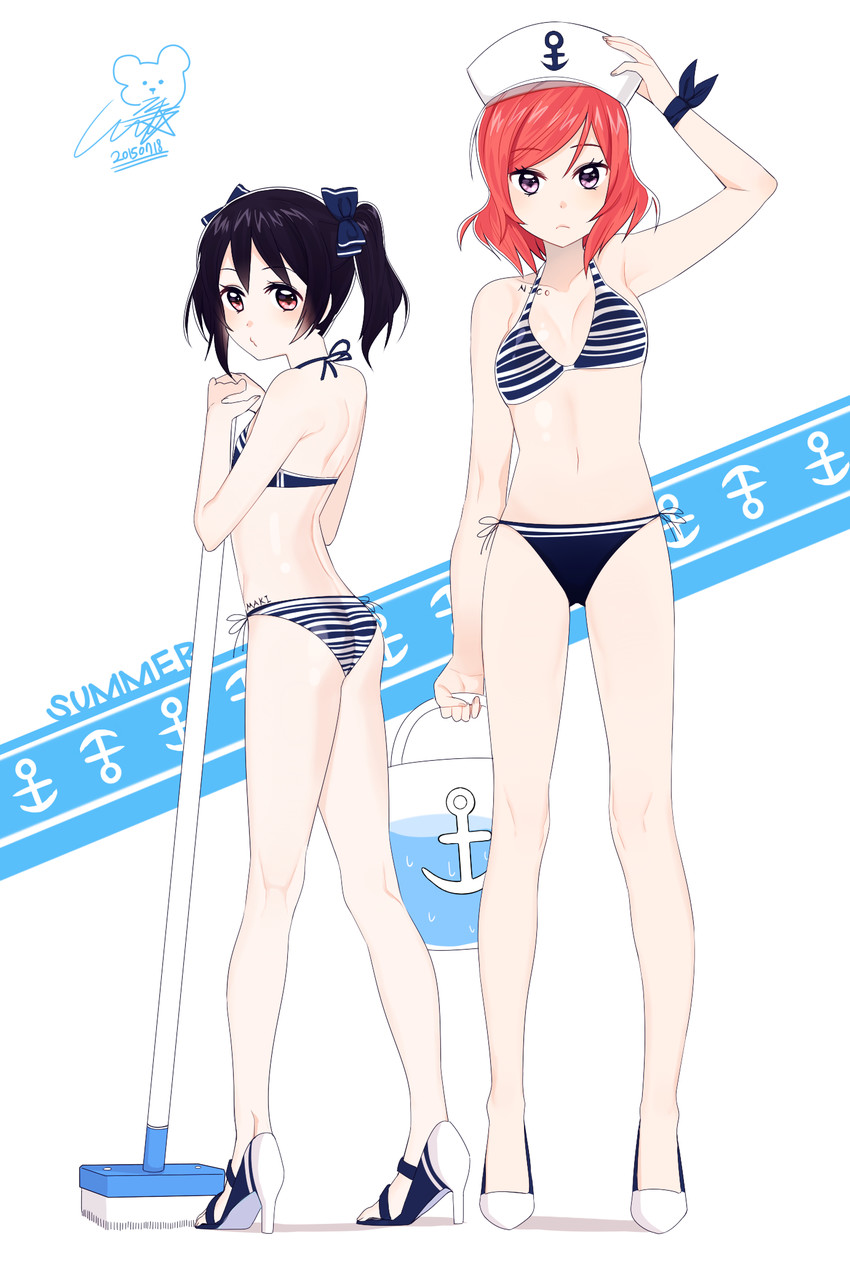 nishikino maki and yazawa nico (love live! and 1 more) drawn by 14_(vision5032)