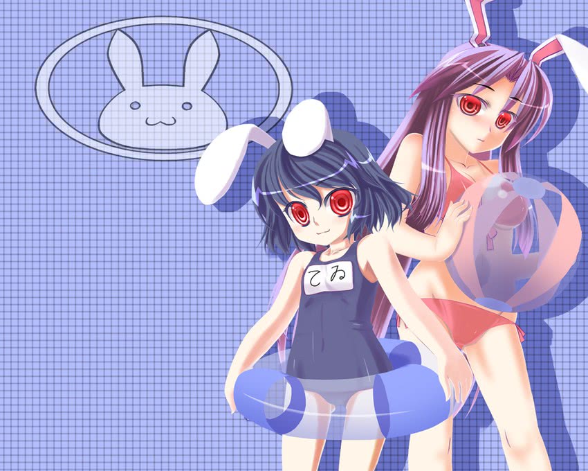 reisen udongein inaba and inaba tewi (touhou) drawn by chiha_(abo_ecm_mk25)
