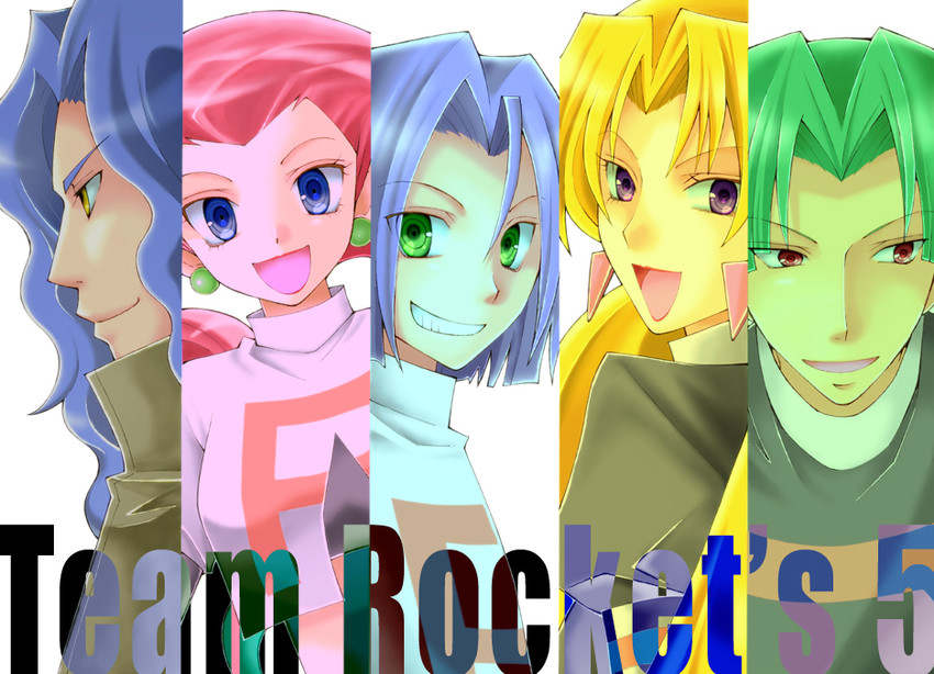 jessie, james, butch, cassidy, and pierce (pokemon and 1 more) drawn by sebuchin