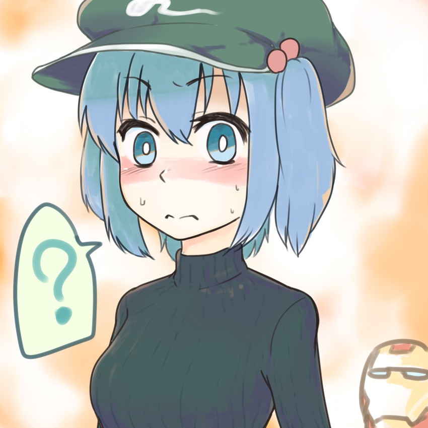 kawashiro nitori and iron man (touhou and 1 more) drawn by kaibu222
