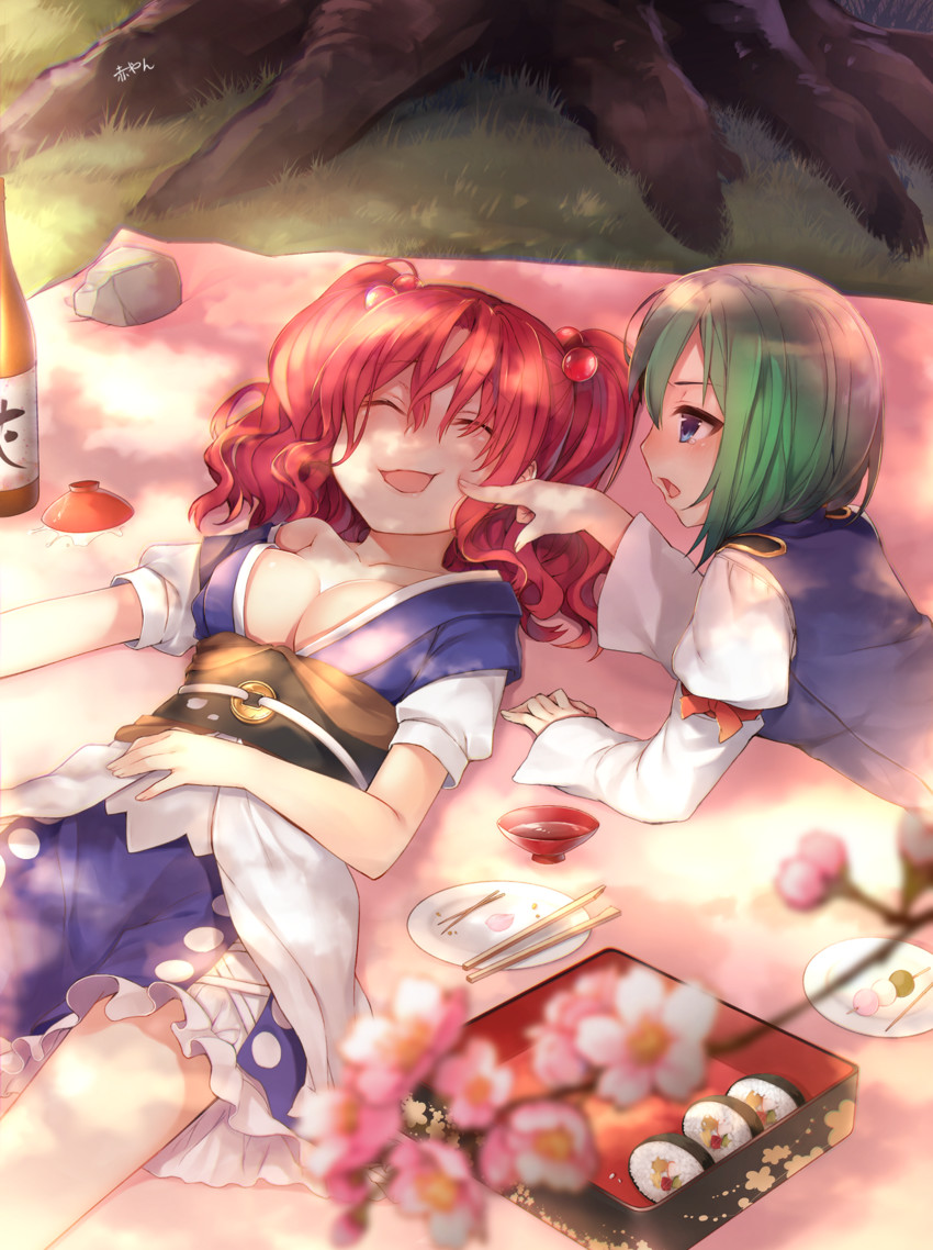 shiki eiki and onozuka komachi (touhou) drawn by akayan