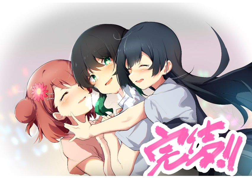 yuki setsuna, uehara ayumu, and takasaki yu (love live! and 1 more) drawn by zhanzhangzlw