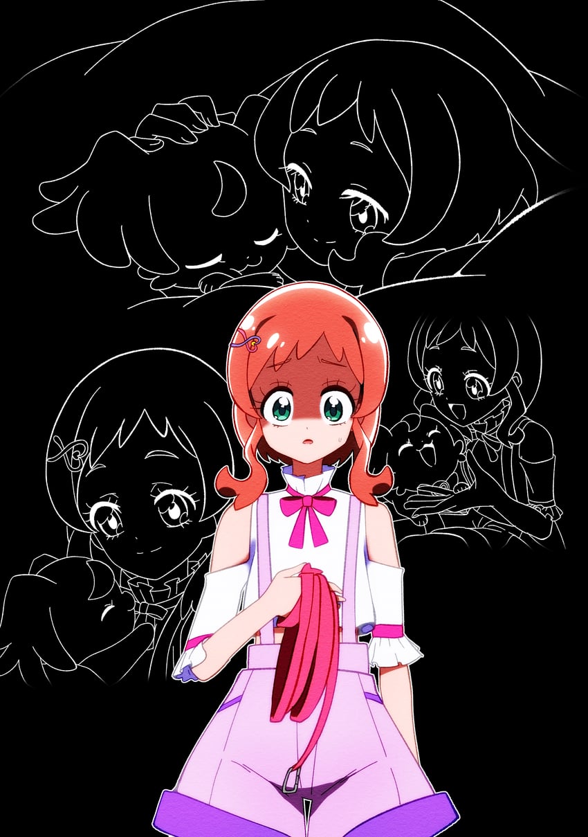 inukai komugi and inukai iroha (precure and 1 more) drawn by @est@
