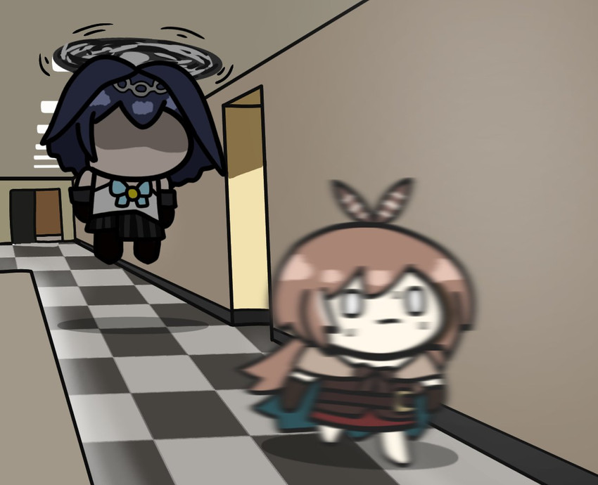 ouro kronii and nanashi mumei (hololive and 1 more) drawn by superappleman