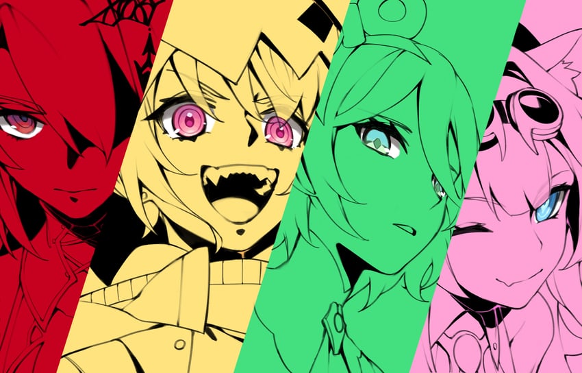 raora panthera, gigi murin, cecilia immergreen, and elizabeth rose bloodflame (hololive and 1 more) drawn by dasdokter