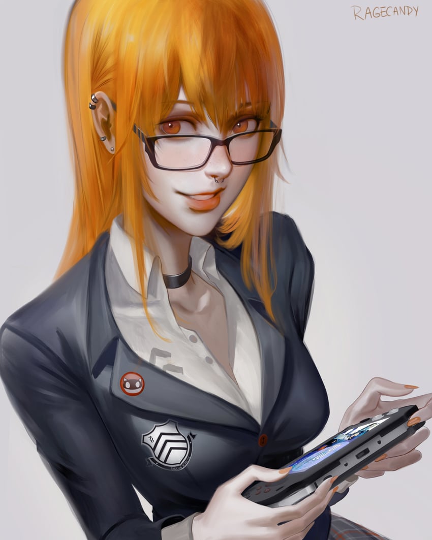 sakura futaba and morgana (persona and 3 more) drawn by ragecndy