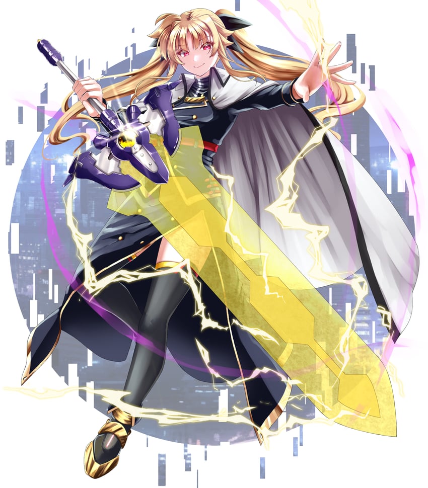fate testarossa and bardiche (lyrical nanoha and 1 more) drawn by sougetsu_izuki