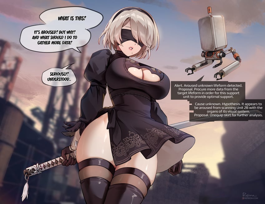2b (nier and 1 more) drawn by foxyreine