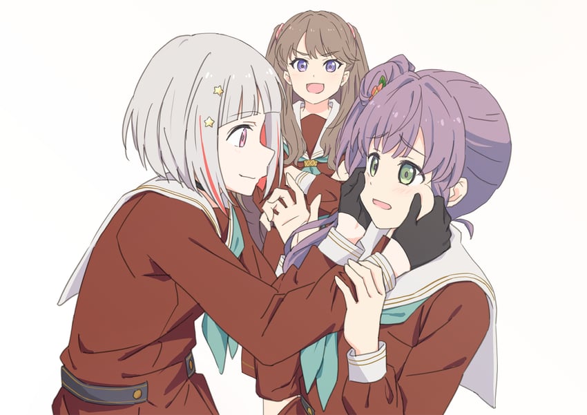 fujishima megumi, otomune kozue, and yugiri tsuzuri (love live! and 1 more) drawn by nogreen