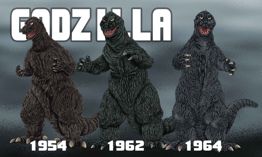 godzilla (king kong and 3 more) drawn by satoru33