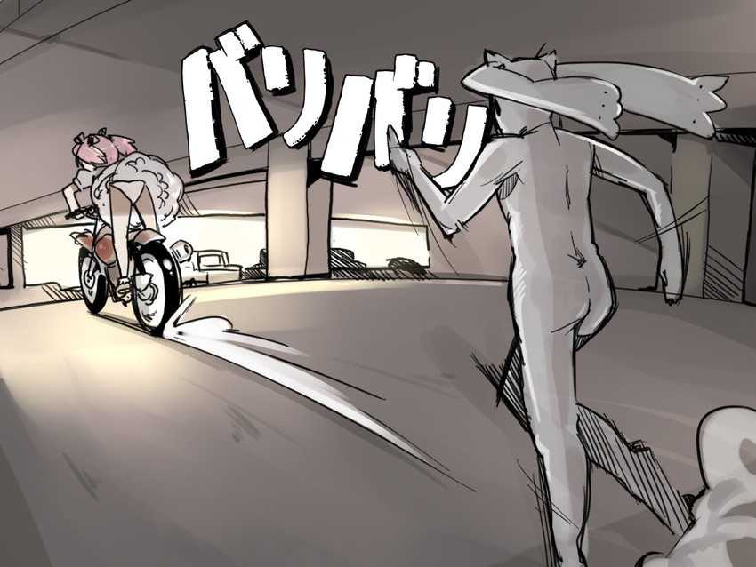 kaname madoka, kyubey, and t-1000 (mahou shoujo madoka magica and 2 more) drawn by topo_(bacchustab)
