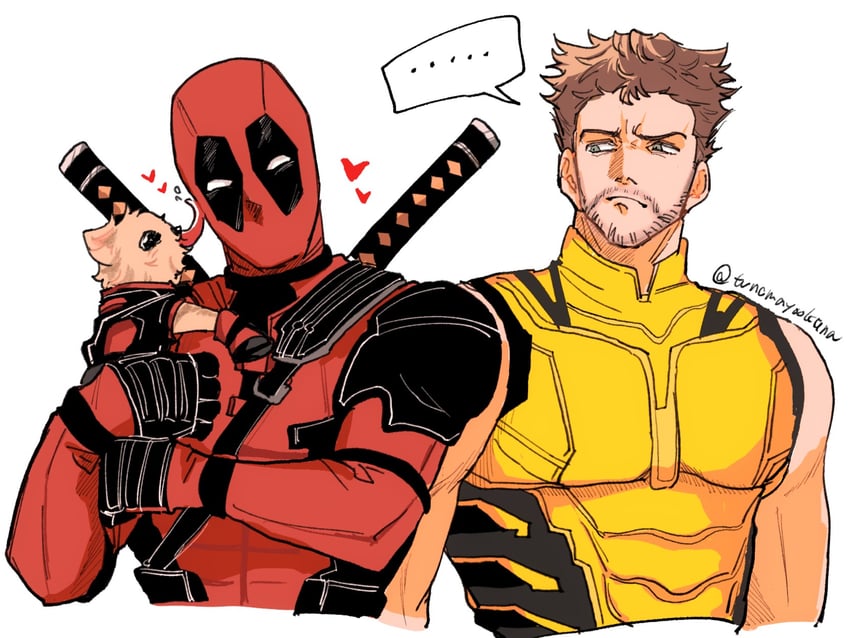 wolverine, deadpool, and dogpool (marvel and 4 more) drawn by tunamayookana
