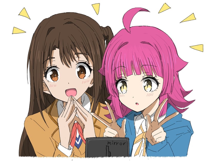 shimamura uzuki and tennoji rina (idolmaster and 3 more) drawn by amatume111