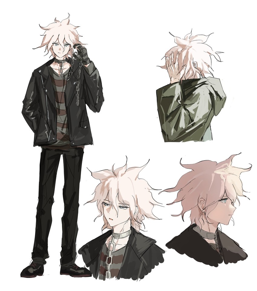 komaeda nagito and servant (danganronpa and 1 more) drawn by null_(skev7724)