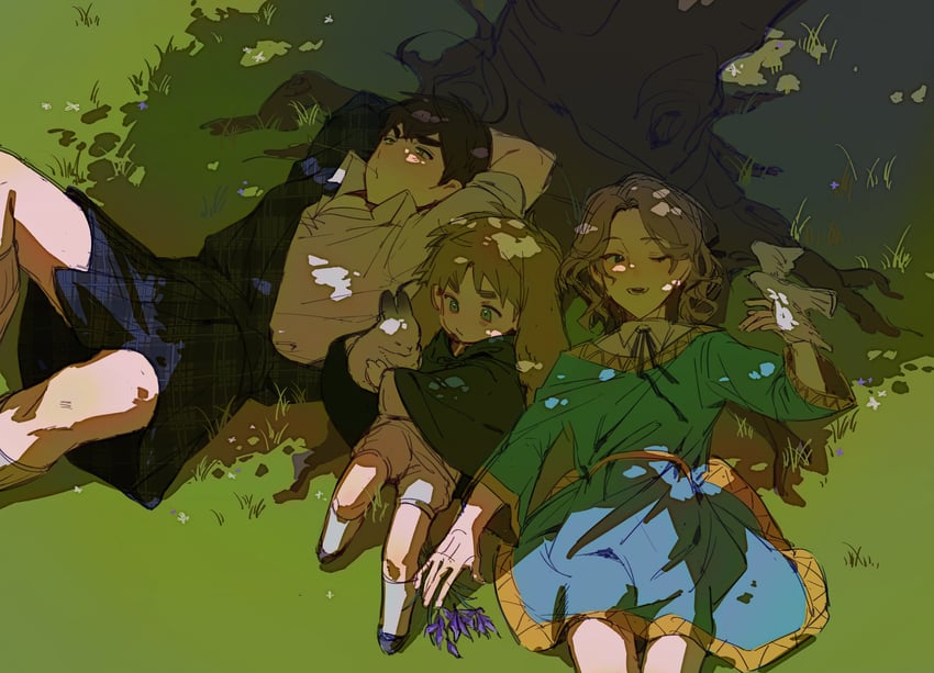 united kingdom, france, and scotland (axis powers hetalia) drawn by krank327