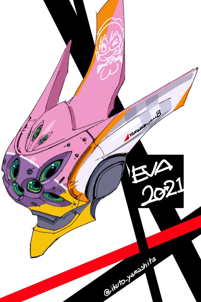 makinami mari illustrious and eva 08 (neon genesis evangelion and 2 more) drawn by yamashita_ikuto