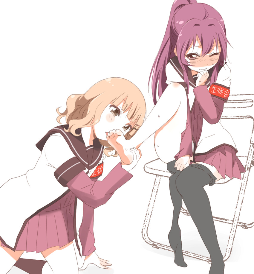 oomuro sakurako and sugiura ayano (yuruyuri) drawn by kamiki_uutarou