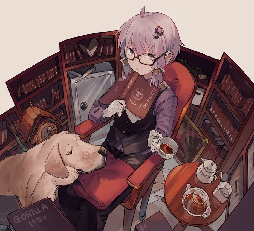 yuzuki yukari (vocaloid and 1 more) drawn by hitogome