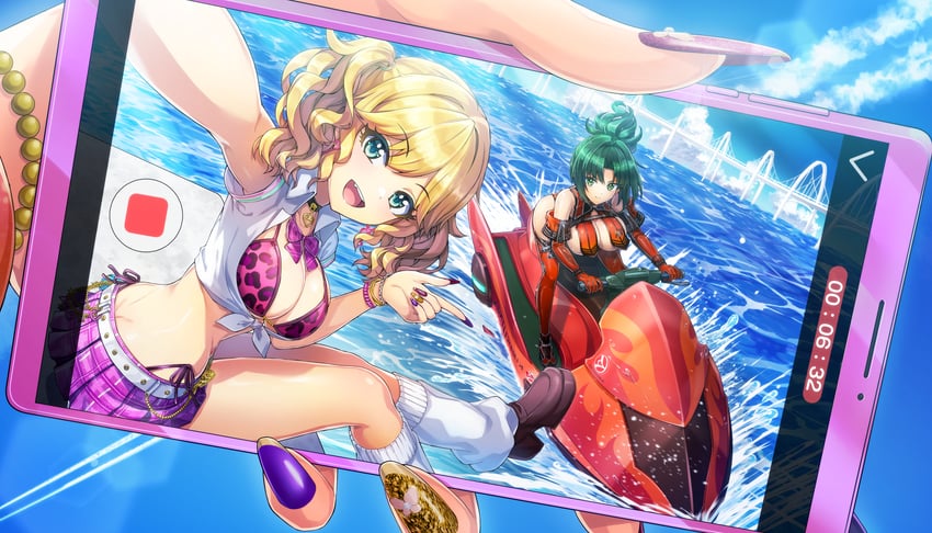 izumi kiri and harunami anri (dolphin wave) drawn by ootomo_takuji