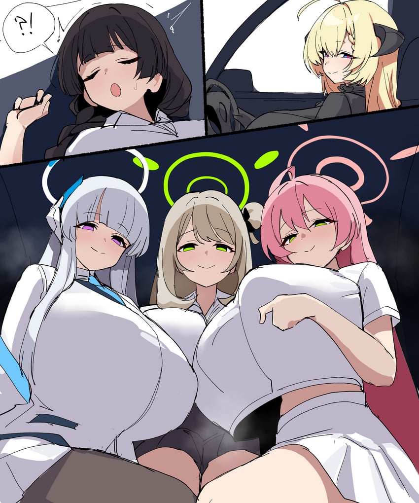 sensei, hanako, noa, nonomi, female sensei, and 1 more (blue archive) drawn by xipa
