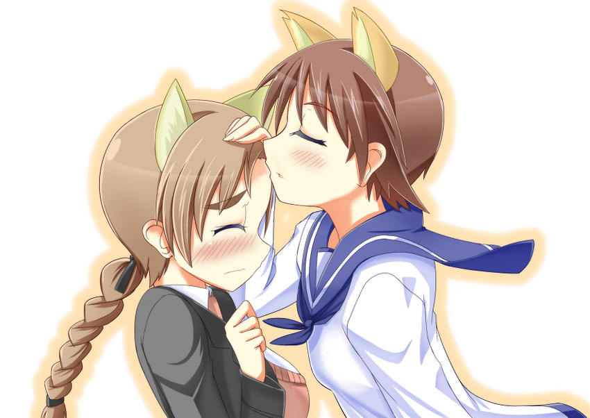 miyafuji yoshika and lynette bishop (world witches series and 1 more) drawn by re:d_(red_liquid)