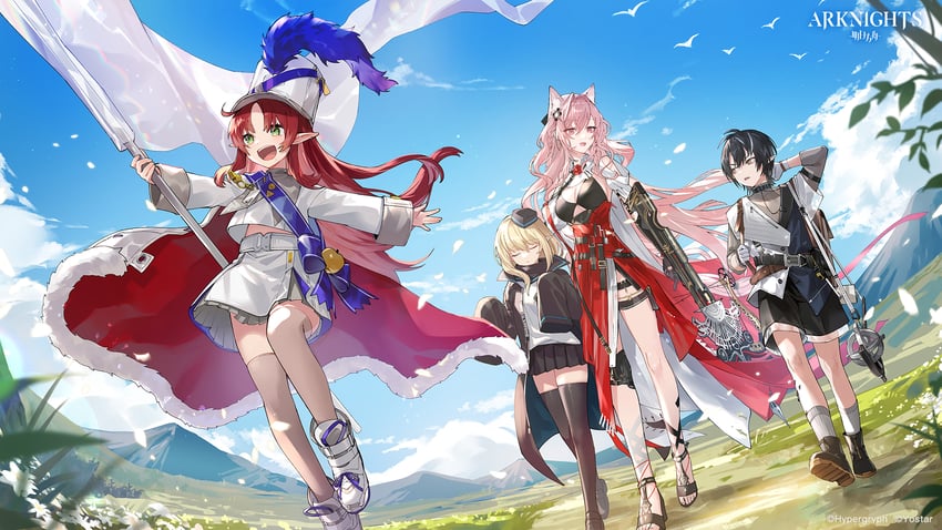 myrtle, pozyomka, durin, and minimalist (arknights) drawn by nima_(niru54)
