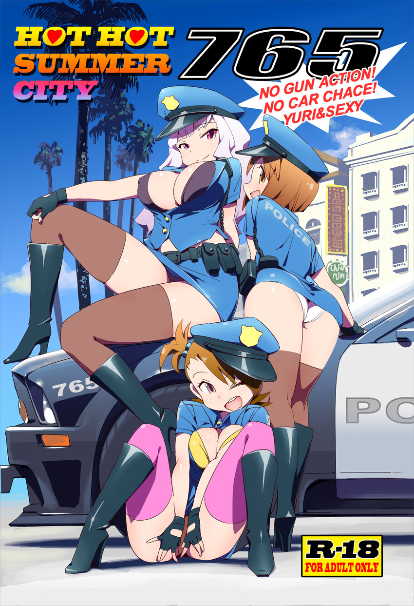 shijou takane, hagiwara yukiho, and futami ami (idolmaster) drawn by zasha