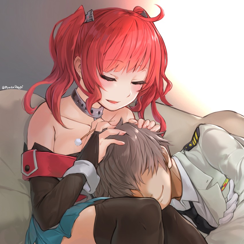 commander and san diego (azur lane) drawn by myuutau_tadakichi