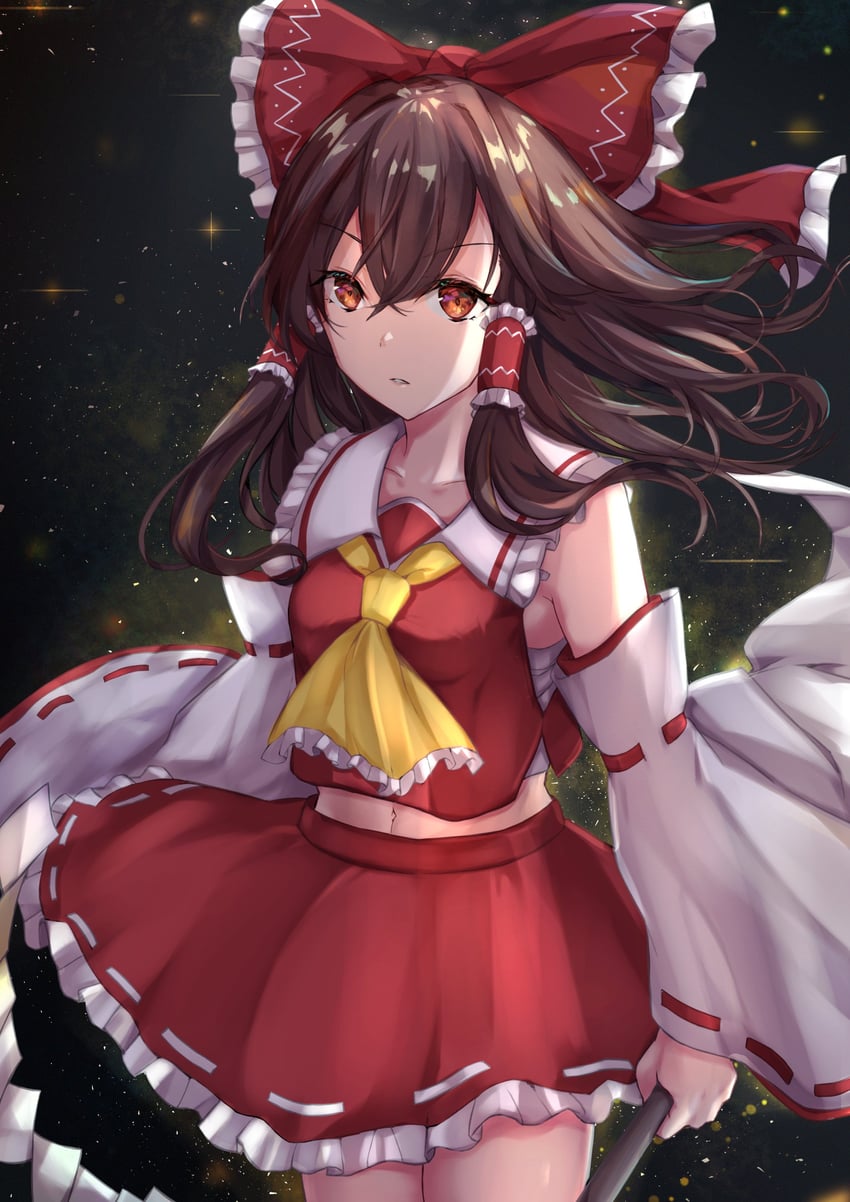 hakurei reimu (touhou) drawn by torottye