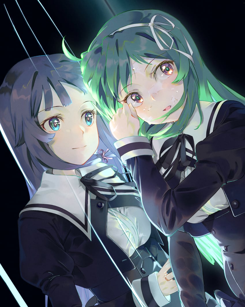 tanaka ichi and banshouya ena (assault lily) drawn by a.k.a.zkin